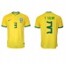 Tanie Strój piłkarski Brazylia Thiago Silva #3 Koszulka Podstawowej MŚ 2022 Krótkie Rękawy
